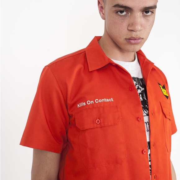 Stray Rats Poison Work Shirt – Orange Size M - Picture 12 of 12